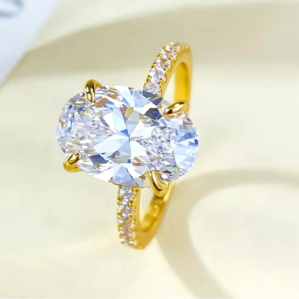 18k 3ct Oval Cut Ring - Picture 4 of 15
